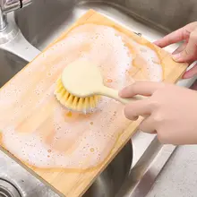 鍋用ブラシ キッチン用具 シンクとコンロ用のロングハンドルブラシ
