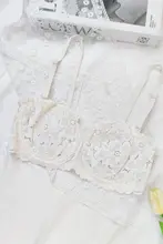 無肩バンド防滑ブラ【レースデザイン・薄手・セクシー】（セットアップ対応）