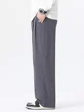 スラックス メンズ リネン カーキ ドレープ感 ストレート ワイド 上品 通勤 オフィスカジュアル カジュアル 春夏