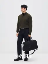 シンプルで使いやすい クラシックブルー 厚手起毛冬用ストレートジーンズ