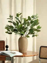 リアルなグリーン植物の枝 ユーカリ 客間に適した フラワーアレンジメント用 道具 フェイクフラワー insスタイルに適した