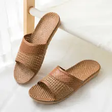 麻素材の滑り止め付きサンダル【カップル用・室内・夏用】（セットアップ対応）