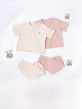 赤ちゃん用 半袖トップスとロングパンツ【薄手・綿100％・夏用】（セットアップ対応）