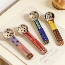 可愛らしい動物デザインの陶器製ロングスプーン【家庭用・カトラリー】