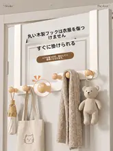穴あけ不要の扉掛けフック【衣服・帽子収納用・背面取り付けタイプ】