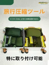 旅行用圧縮収納袋【防水・手巻き式・携帯便利】