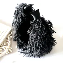 新作 手作りの毛糸立体ヘアバンド