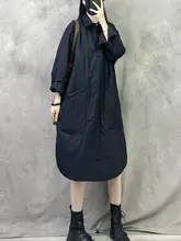 冬用 ヴィンテージスタイルの加厚ワンピース【防寒・ゆったりシルエット】
