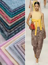 高級感あるアート水墨画プリント生地【柔らかく抗しわ・ワイドパンツ・服地用】