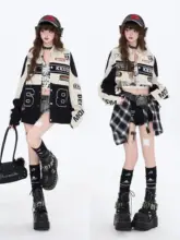 crazygirl 2WAYデタッチャブルバイクスタイルボンバージャケット【美少女・アメリカンストリート・ショート／ロング】