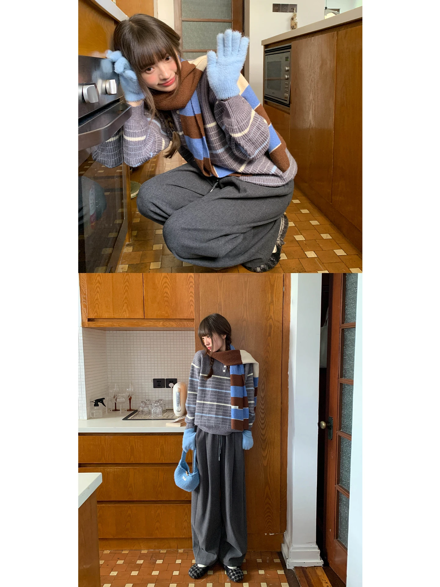 骨格ストレート ぽっちゃり パンツ：ウエストゴム付きデザインが脚のラインを自然に引き立てる