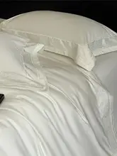 上質な長綿使用のフレンチスタイル掛け布団カバー【透かし模様・フラ ワーレース・四季対応】（セットアップ対応）