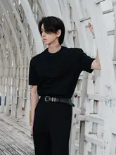基礎的な無地フィット短袖Tシャツ【クリーンフィット・ゆったりした肩・白黒灰】