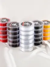 透明感のあるクリスタル赤色ビーズブレスレット【極上の柔らかさ・耐磨耗・DIY用】