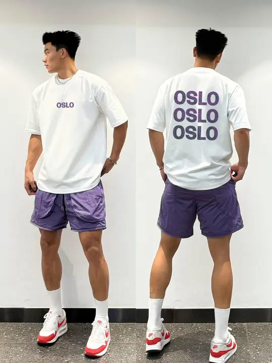 デザイン印刷入り 半袖Tシャツ【カジュアル・コットン使用・小さめの襟】