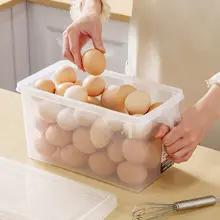 食品級の大容量卵収納ボックス【冷蔵庫用・果物と野菜の保存に便利・引き出し式】