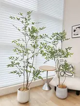 高級感あるインテリア！南天竹のフェイクグリーン【落地型・植物装飾用】