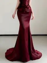 エレガントなフランス風ドレス【ストラップレス・フィッシュテール・特別な場面用・結婚式対応】
