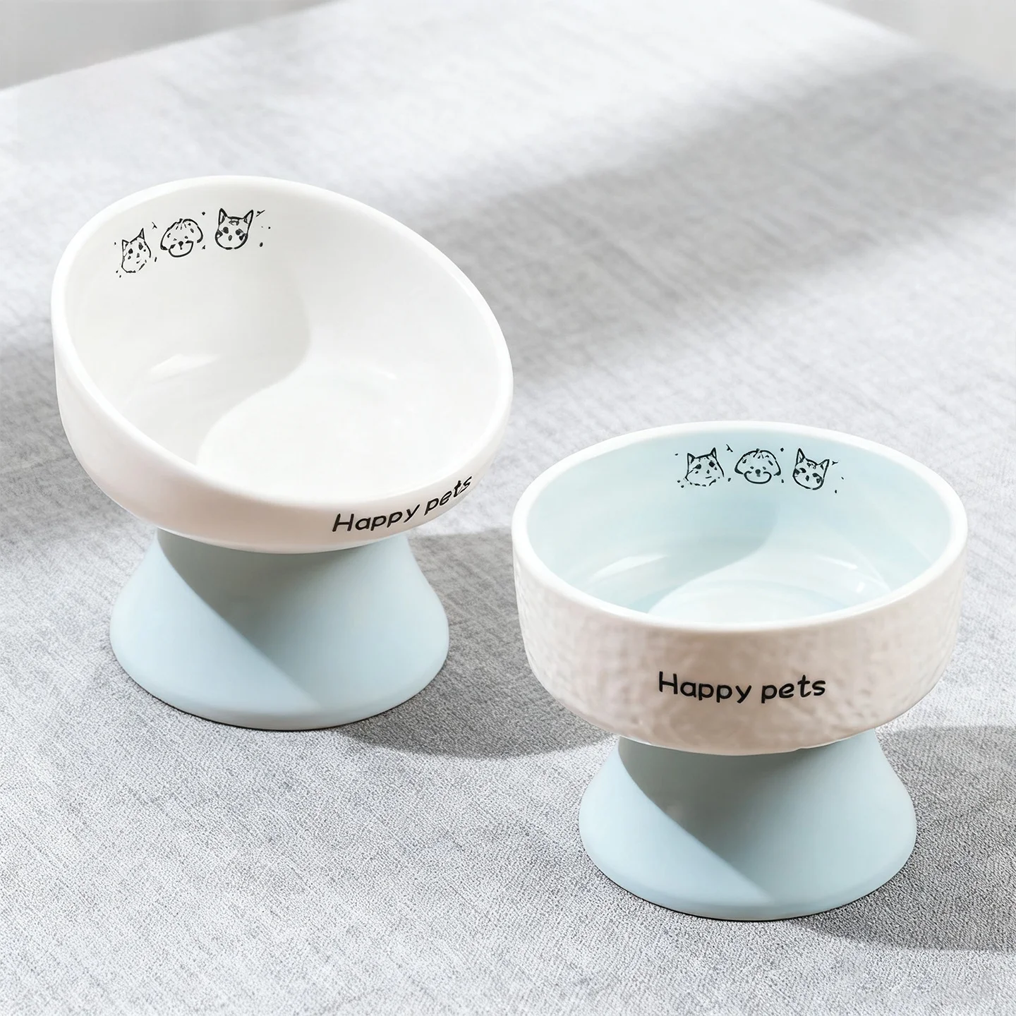 hipidog 陶器製猫用フードボウル：高さと安定性を兼ね備えたセラミックスデザインの実用性