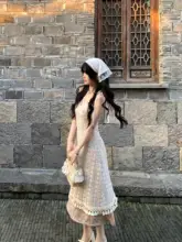 花柄デザインのロング刺繍フリンジカーディガンワンピース【リゾートスタイル・キャミソール】