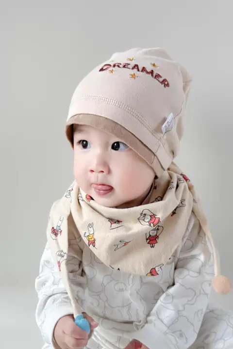 赤ちゃん用 秋冬用三角巾【柔らかい・防風・女の子用】
