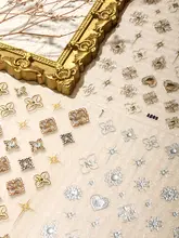 金属箔押し浮彫デザインのネイルシール【ブチラティ風・ヴィンテージスタイル】