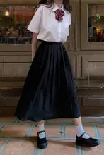 高校生向け 白シャツとロングスカートのセット【学院風・演出・卒業式・運動会用】