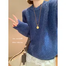 秋冬用のルーズフィット厚手ニットトップス【あたたかくて外出にも最適・長袖】（セットアップ対応）
