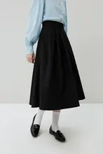 Aラインプリーツスカート【秋用・通勤・フレンチスタイル】