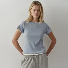 デザイン性高い レディース 半袖Tシャツ【上品なフィット感・夏用】
