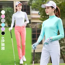 ゴルフウェア レディース 長袖Tシャツ【春夏用・冰丝・UVカット・速乾】