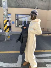 トレンディなスポーツウェア【フリース素材・スリ ム効果・フード付き・カジュアルパンツ・女性用】（セットアップ対応）