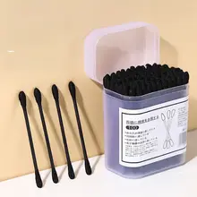 使い捨て両頭コットン棒【耳かき・黒色・クリーニング用】