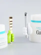 眼霜用スプーン固定具【粘着式・便利な収納・マッサージ用】