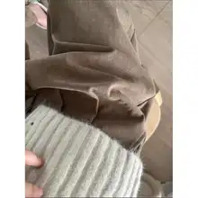 コーデュロイパンツ 秋冬用 レディース 8分丈 ゆったり 保温 小柄向け