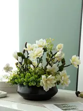 ホワイトオーキッド風造花【リビング・ダイニング・テレビ台用・インテリア装飾用】
