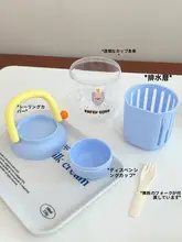 食品級プラスチック製 ダブルレイヤーフルーツカップ【持ち運び便利・フォーク付き・野外ピクニック用】