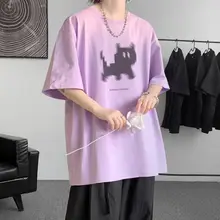 極上の柔らかさ！猫デザインプリントTシャツ【メンズ・夏用・半袖・ゆったりサイズ】