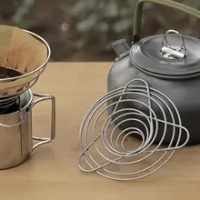 スプリングフィルター付きV60コーヒードリッパー【アウトドア用・携帯便利・ステンレス製】