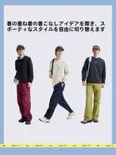 LINING メンズ春用トレーニングスウェットシャツ【長袖・クルーネック・ニット素材】（セットアップ対応）
