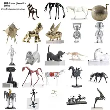 抽象的な馬のデザインのアートフィギュア【鋳鉄製・高級インテリア装飾】