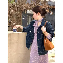 プリントデザインのVネックノースリーブワンピース【フラワー柄・長袖・中丈】