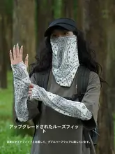 全顔を守る日焼け対策フェイスマスク【夏用・紫外線防止・耳掛けタイプ・バイク・アウトドア】