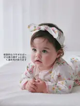 ヘッドバンド キッズ ガールズ 新生児 コットンガーゼ 蝶結び 夏 甘め かわいい ヘアアクセサリー
