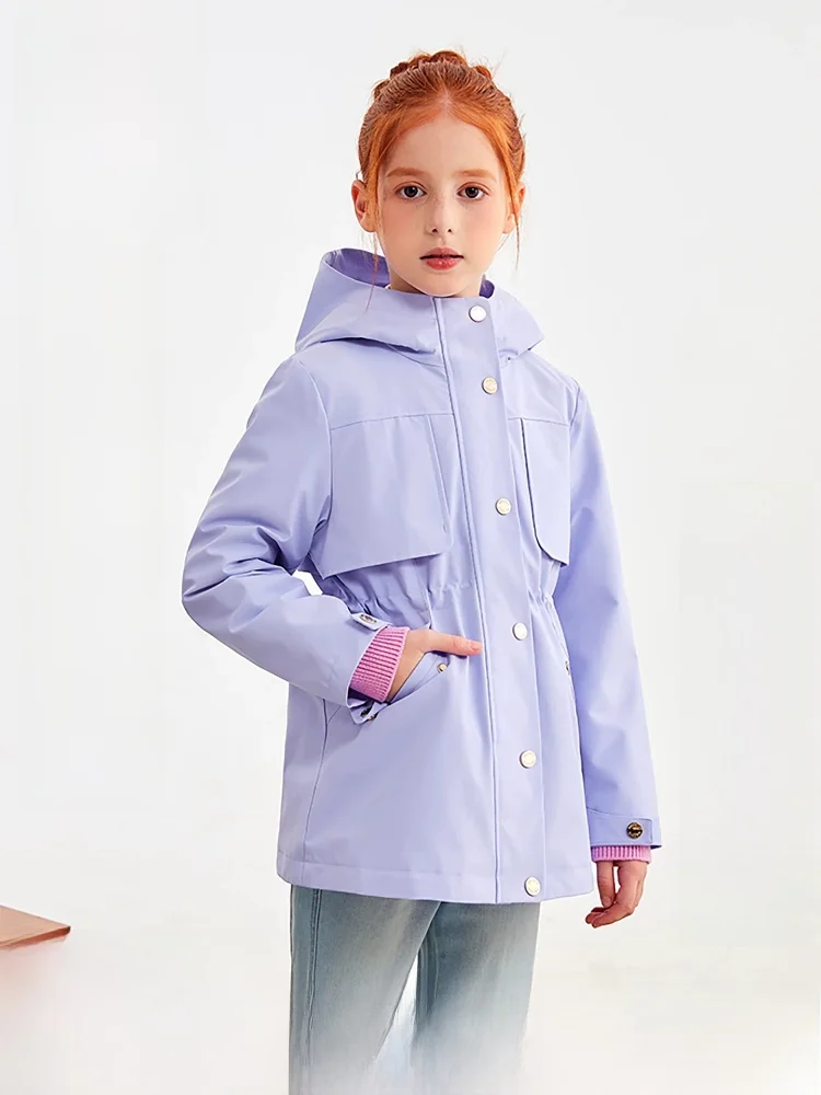 13度の雨の日におすすめの風雨対策コート：Hazzysの加絨長袖コート（セットアップ対応）