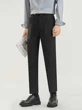 冬用 厚手のスーツパンツ【直筒・カジュアル・九分丈】（セットアップ対応）
