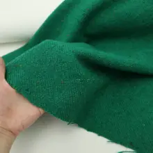 極上の柔らかさのアイスグリーンドット柄ツイード生地【秋冬用・スカート素材】（セットアップ対応）