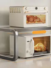 多機能キッチンカウンターオーブンラック【電子レンジと炊飯器用・収納スペース付き】