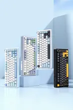 メカニカルキーボード F75 タム 3モード ワイヤレス Bluetooth オフィス ゲーミング eスポーツ サイド刻印キーキャップ
