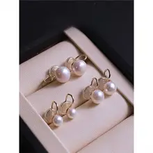 天然淡水真珠のイヤリング【穴あけ不要・上品なデザイン】